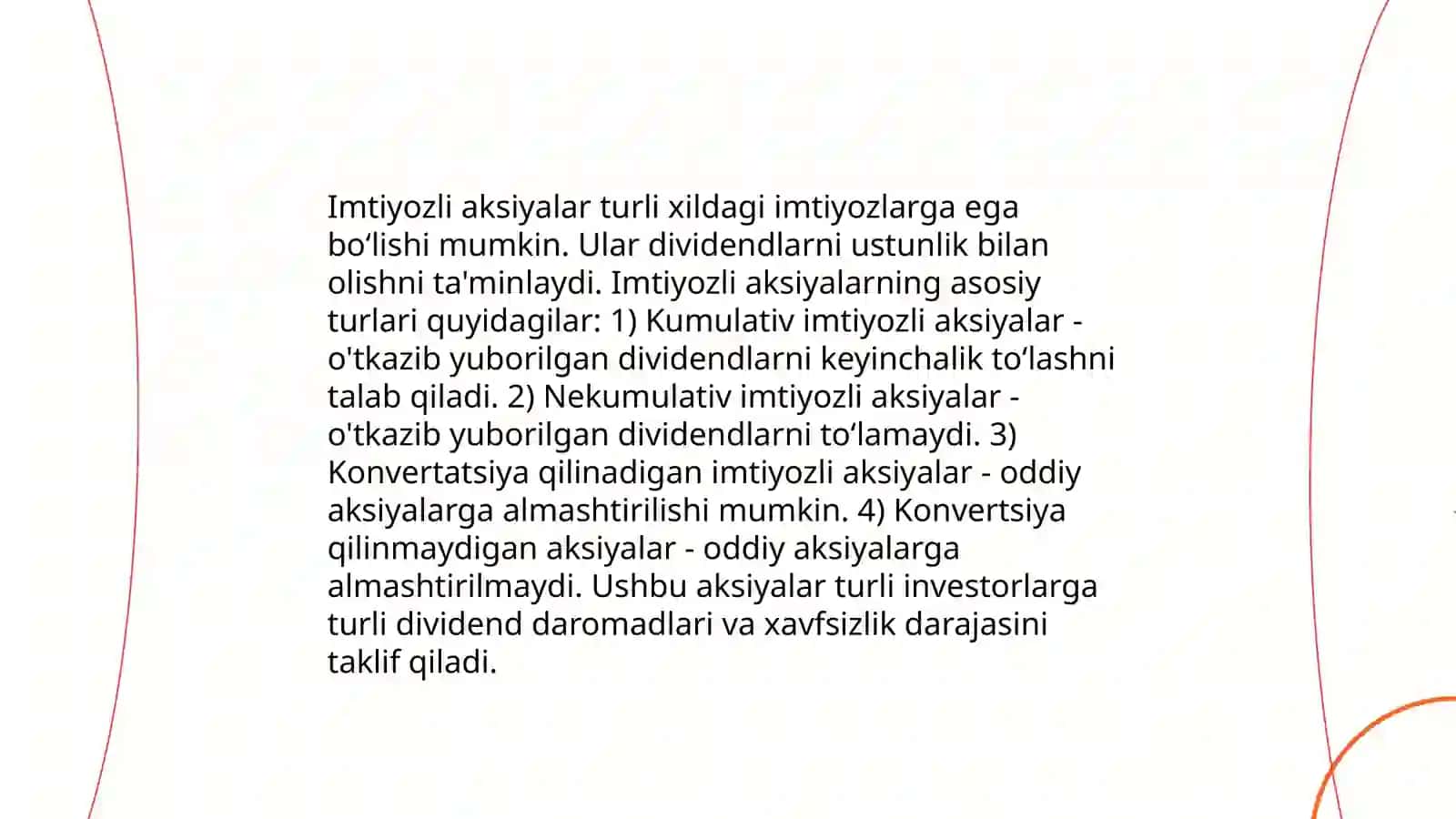 Imtiyozli aksiyalarni baholash 4