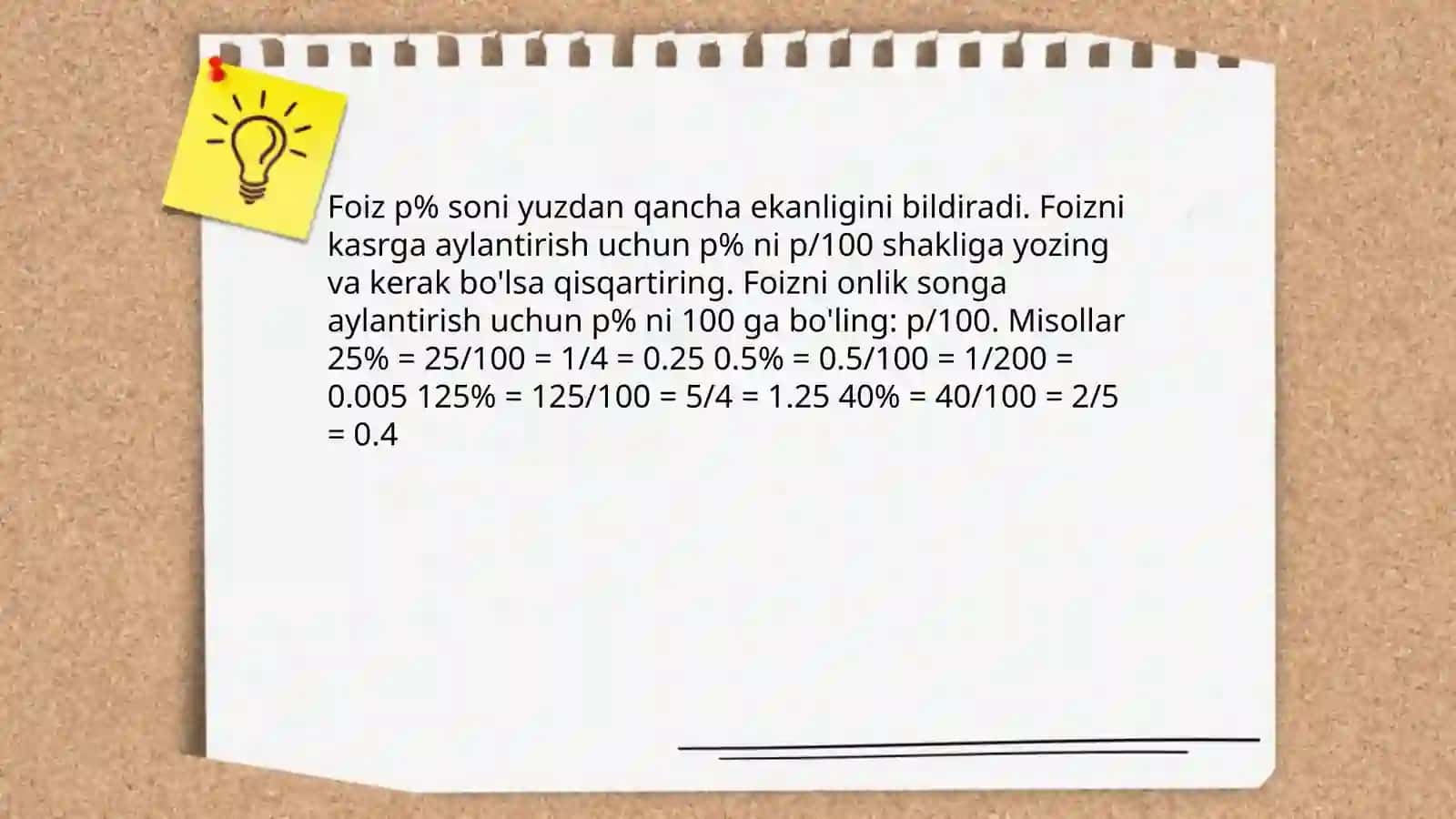 Foiz tushunchasi 4