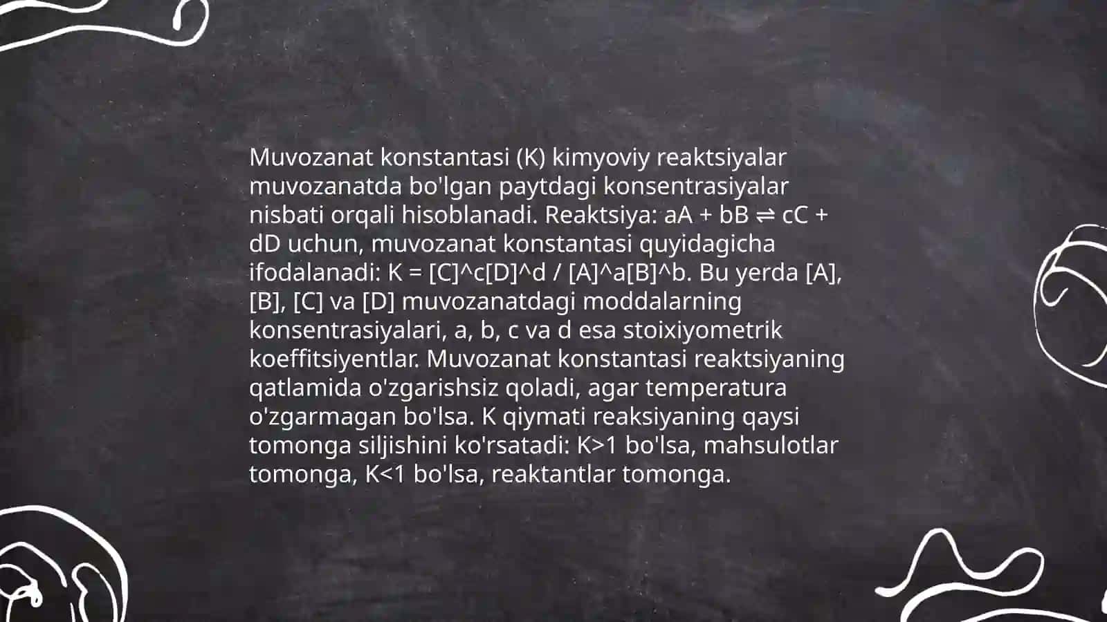 Kimyoviy va adsorbsion muvozanatlar 4