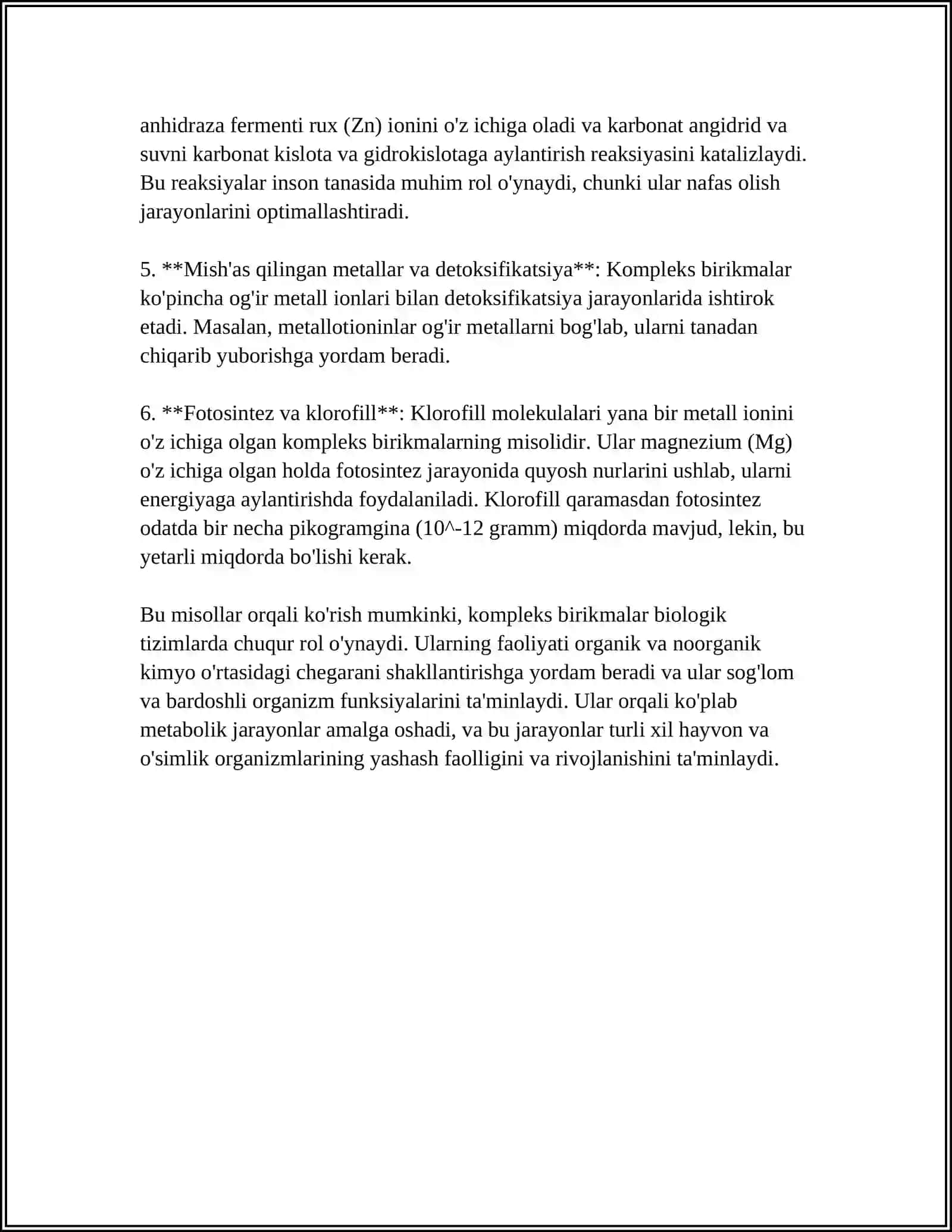 KOMPLEKS BIRIKMALAR BIOLOGIK FAOL BIRIKMALAR 4