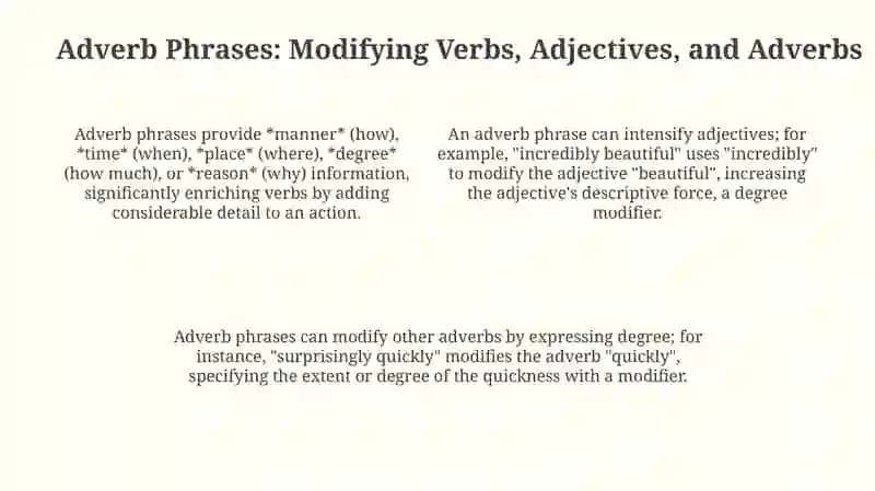 Adjective and adverb phrases 4