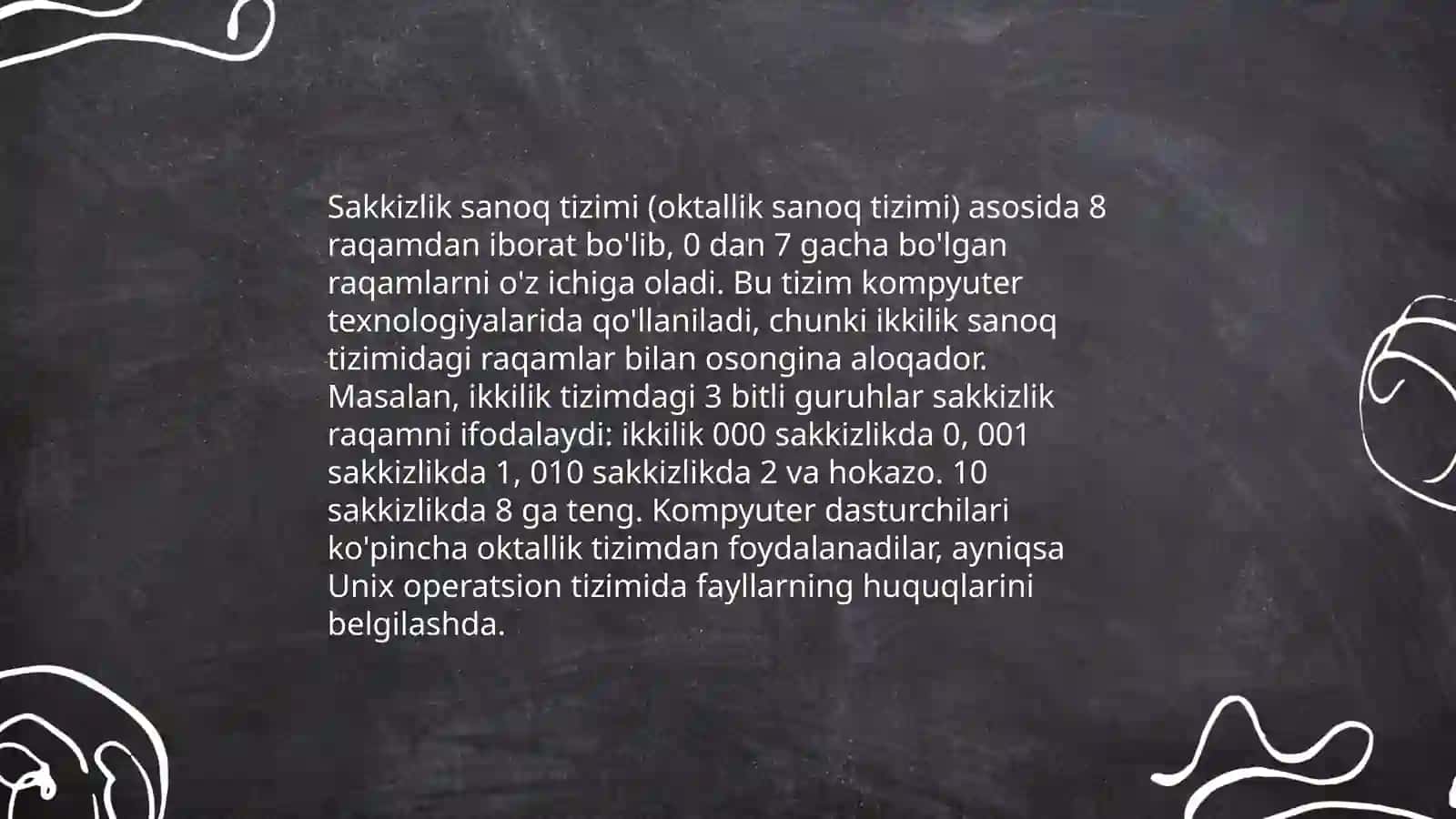 Oʻnlik boʻlmagan sanoq sistemasi va amallari 4