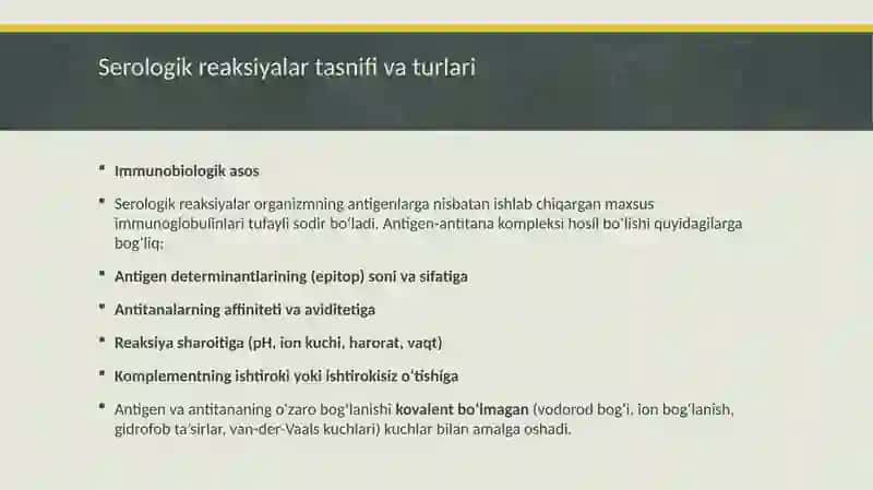 serologik reaksiyalar va ularning amalyotda ishlatilishi 4