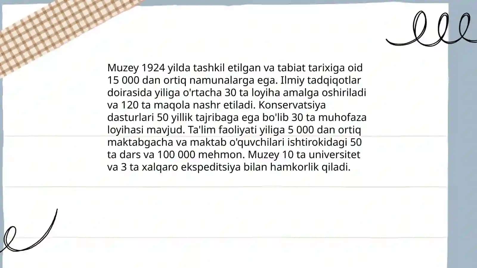 Tabiat muzeyiga tashrif 4
