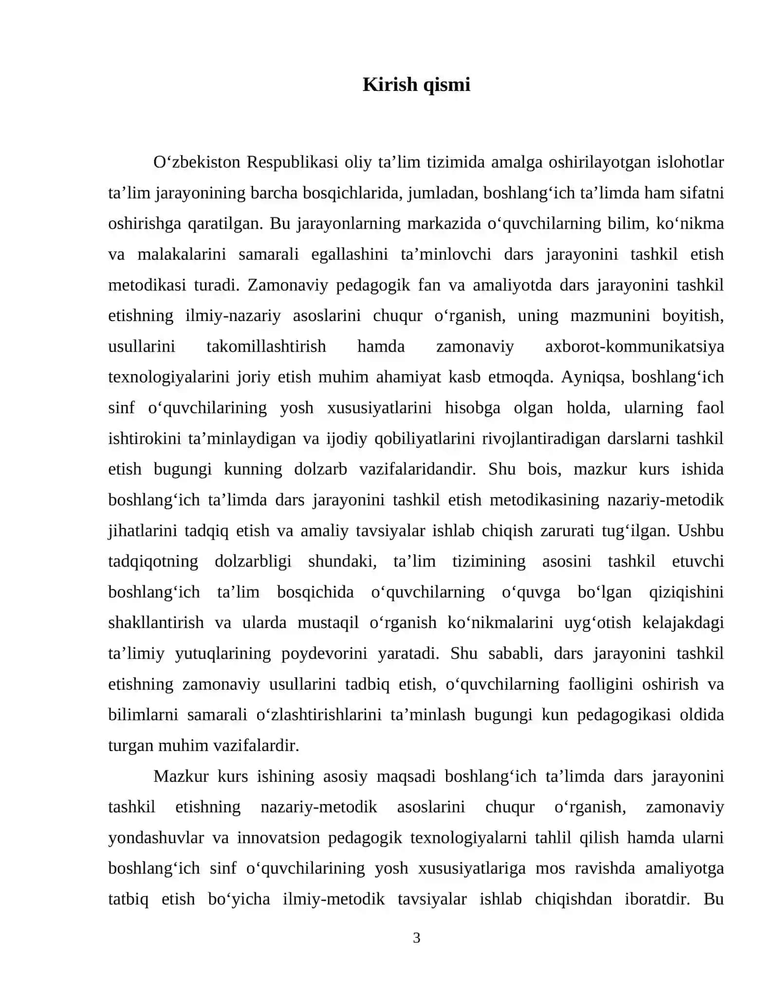 Dars jarayoni tashkil etish metodikasi 4