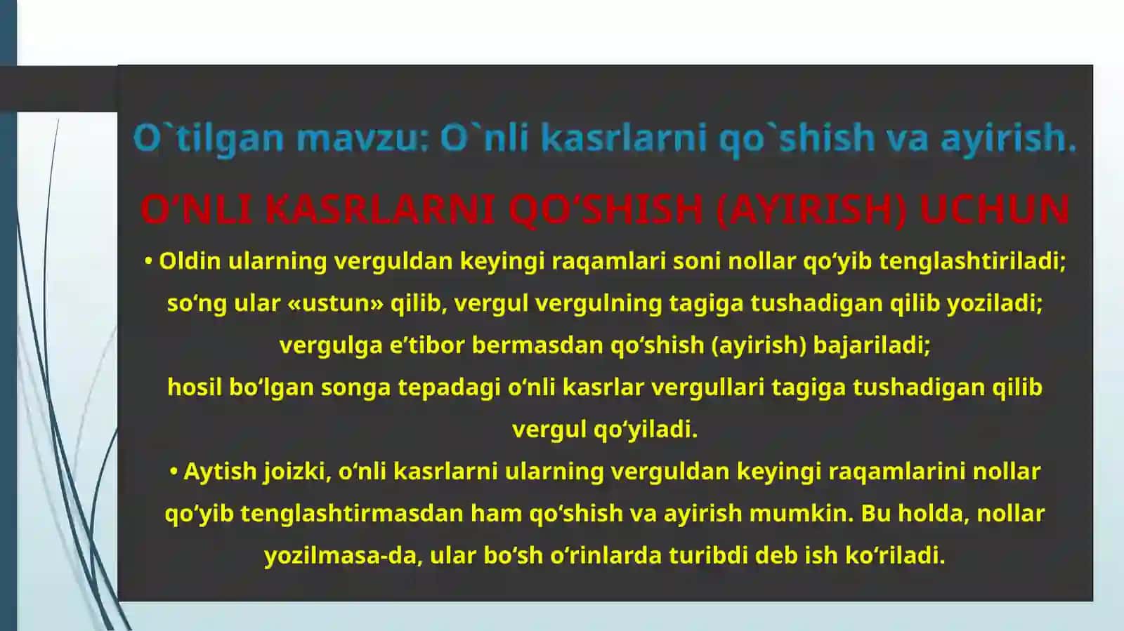 O`NLIKASRLARNIQO‘SHISHVAAYIRISHGADOIR MISOLLAR YECHISH 4