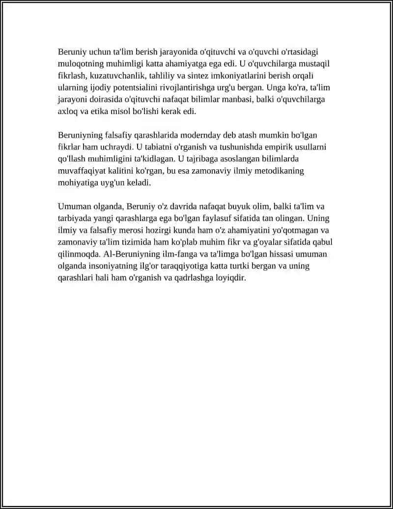 ABU RAYHON BERUNIYNING PEDAGOGIK QARASHLARI 4