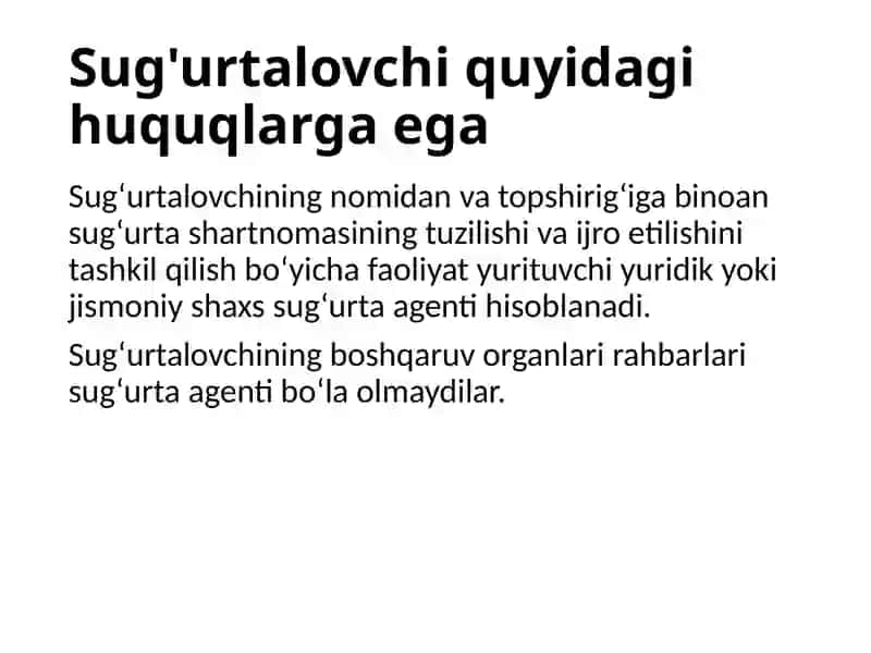 Sug'urta tashkilotlarida nazorat ishlarini tashkil etish 4