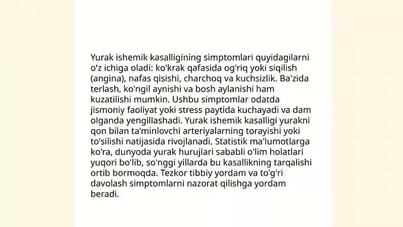 Yurak ishemik kasalligi Davolash ishi 4