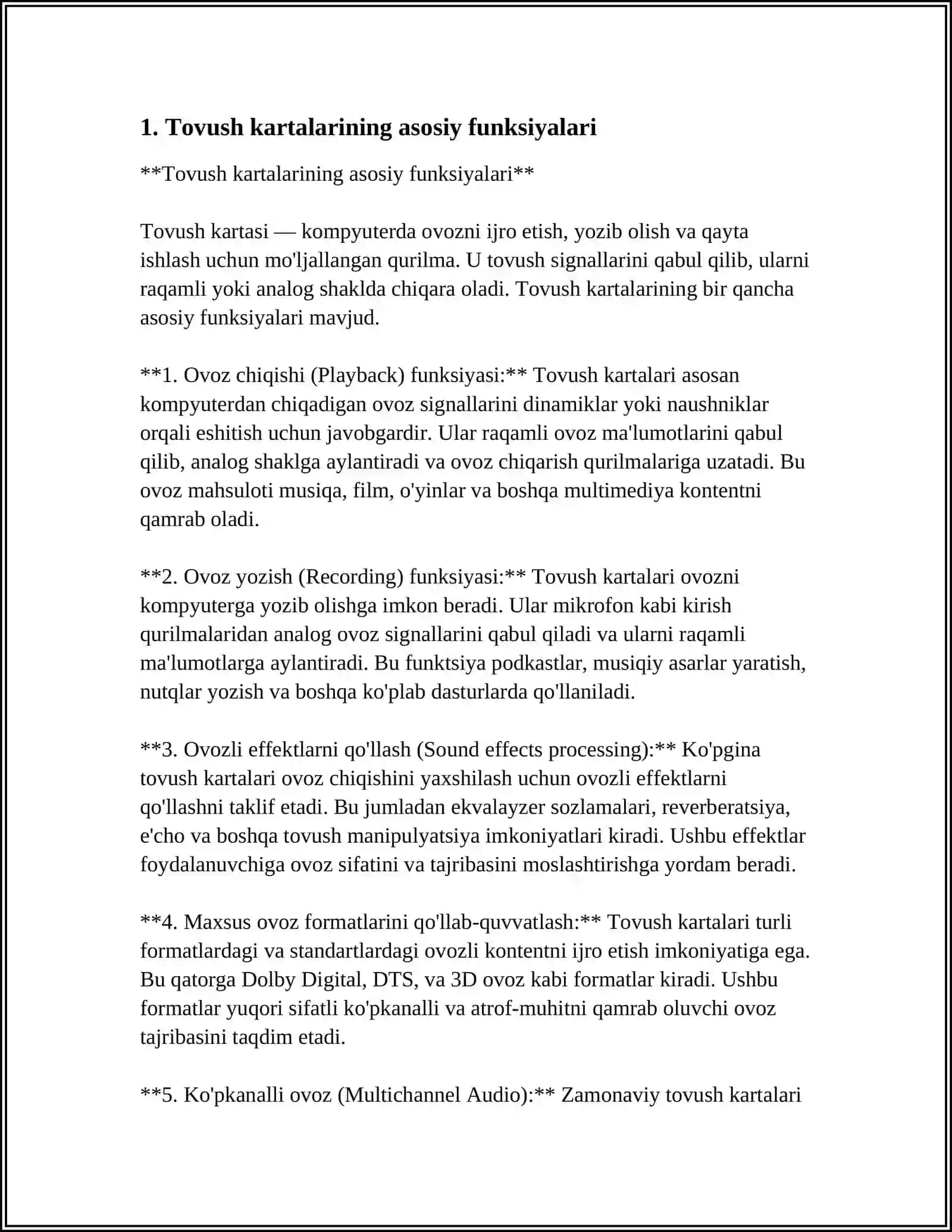 YETAKCHI KOMPANIYALARINING TOVUSH KARTALARINI TAHLIL QILISH 4
