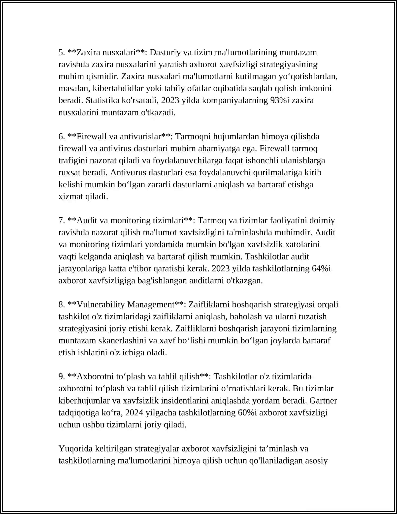 AXBOROT KOMMUNIKATSIYA TIZIMLARIDA IQTISODIY AXBOROTINI XAVFSIZLIGI TA'MINLASH 4