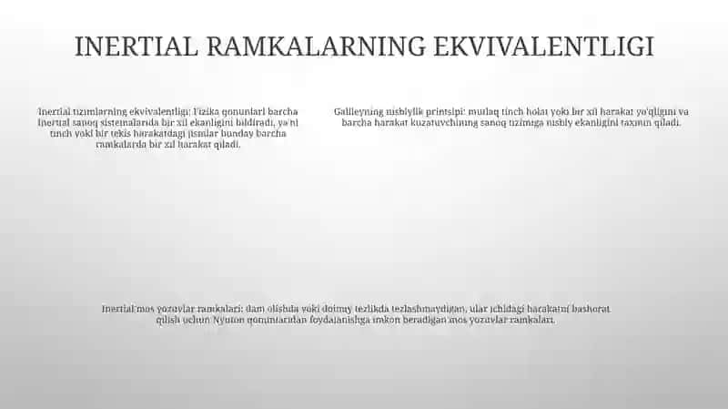 Galileyning Nisbiylik Prinsipi 4