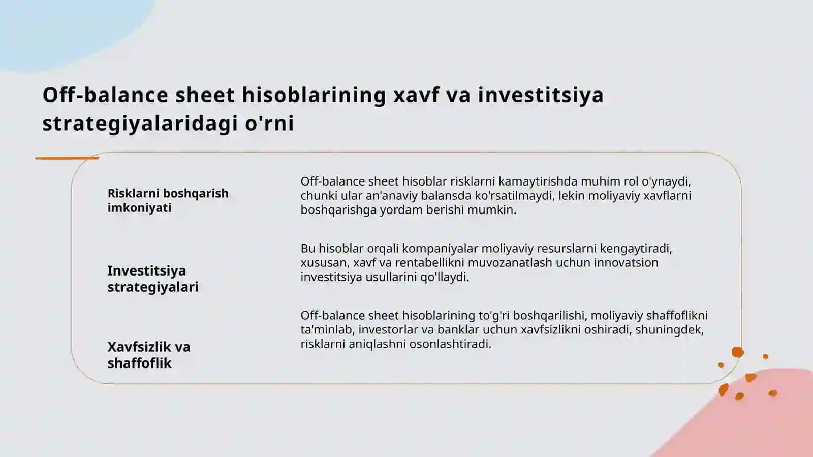 Balansdan tashqari schyotlar 4