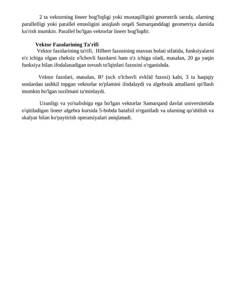 Fazoda vektorlar nazaryasi 4