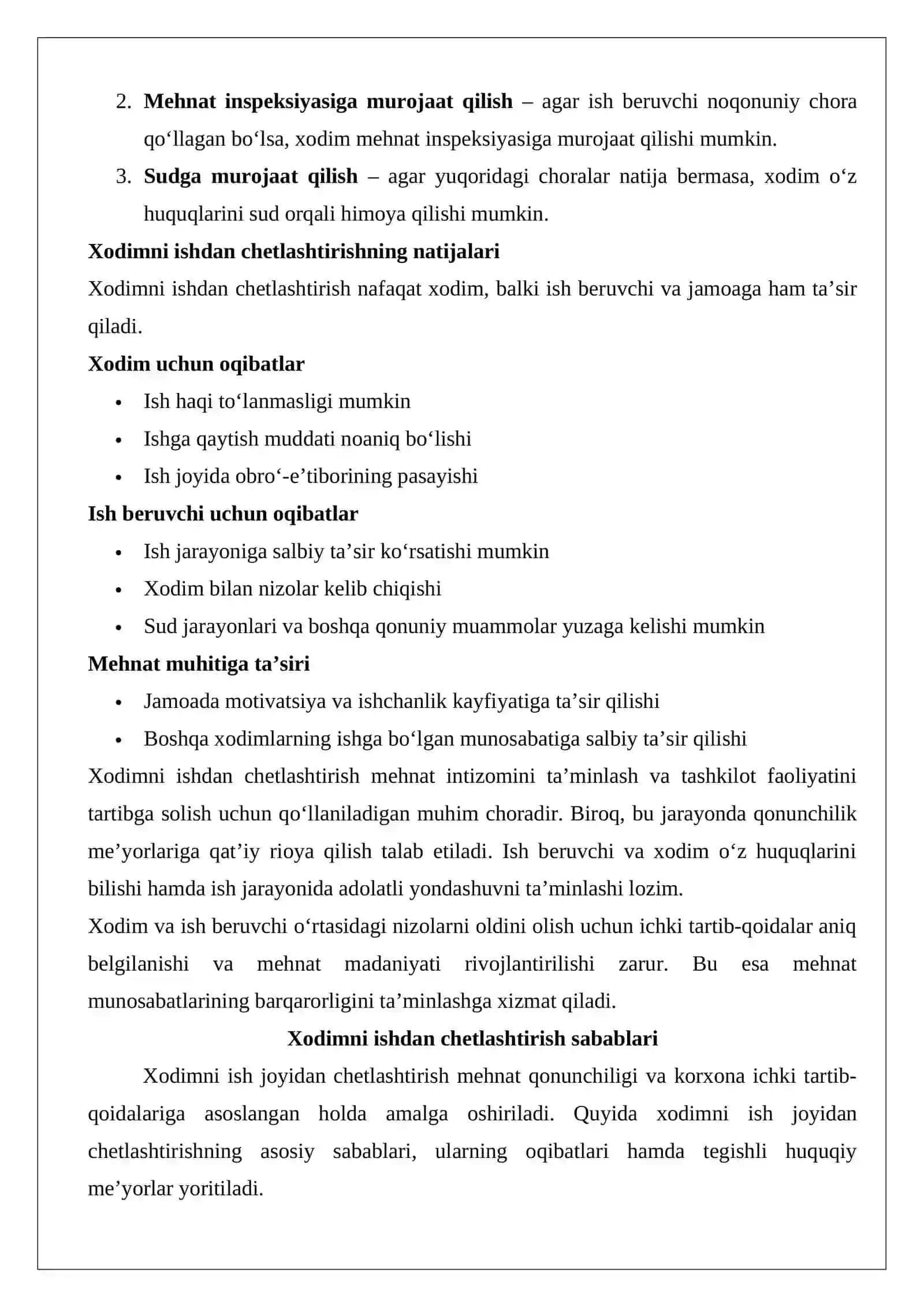 Xodimni ishdan chetlashtirish 4
