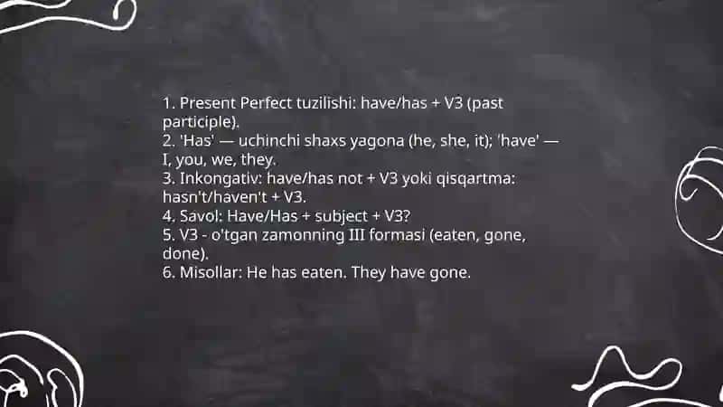 Present Perfect 4