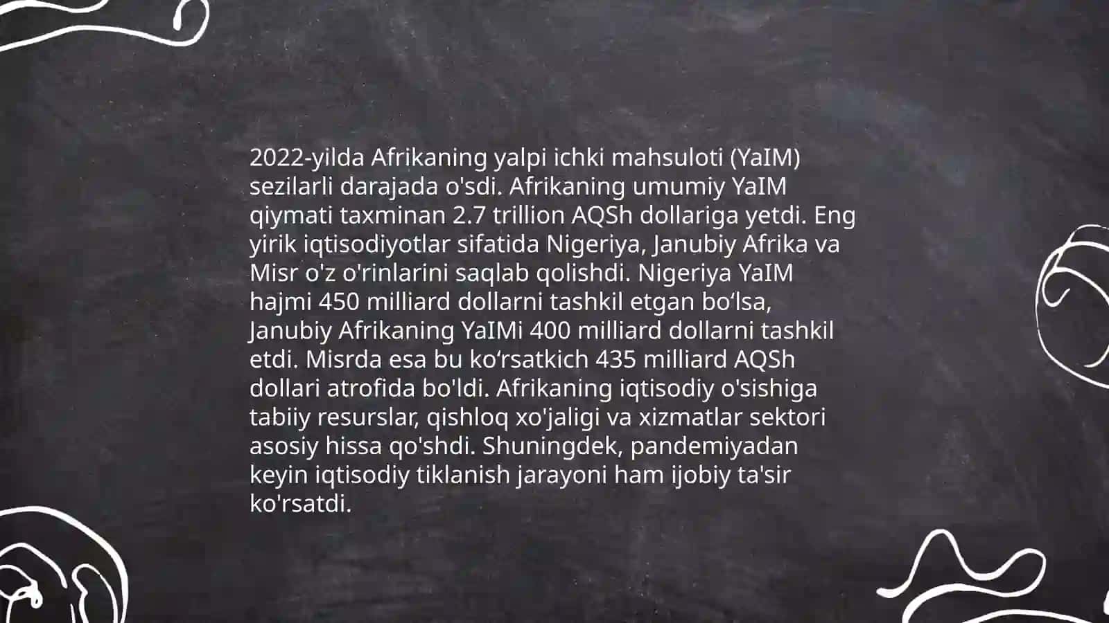 Afrikadagi iqtisodiy o'sish dinamikasi 4