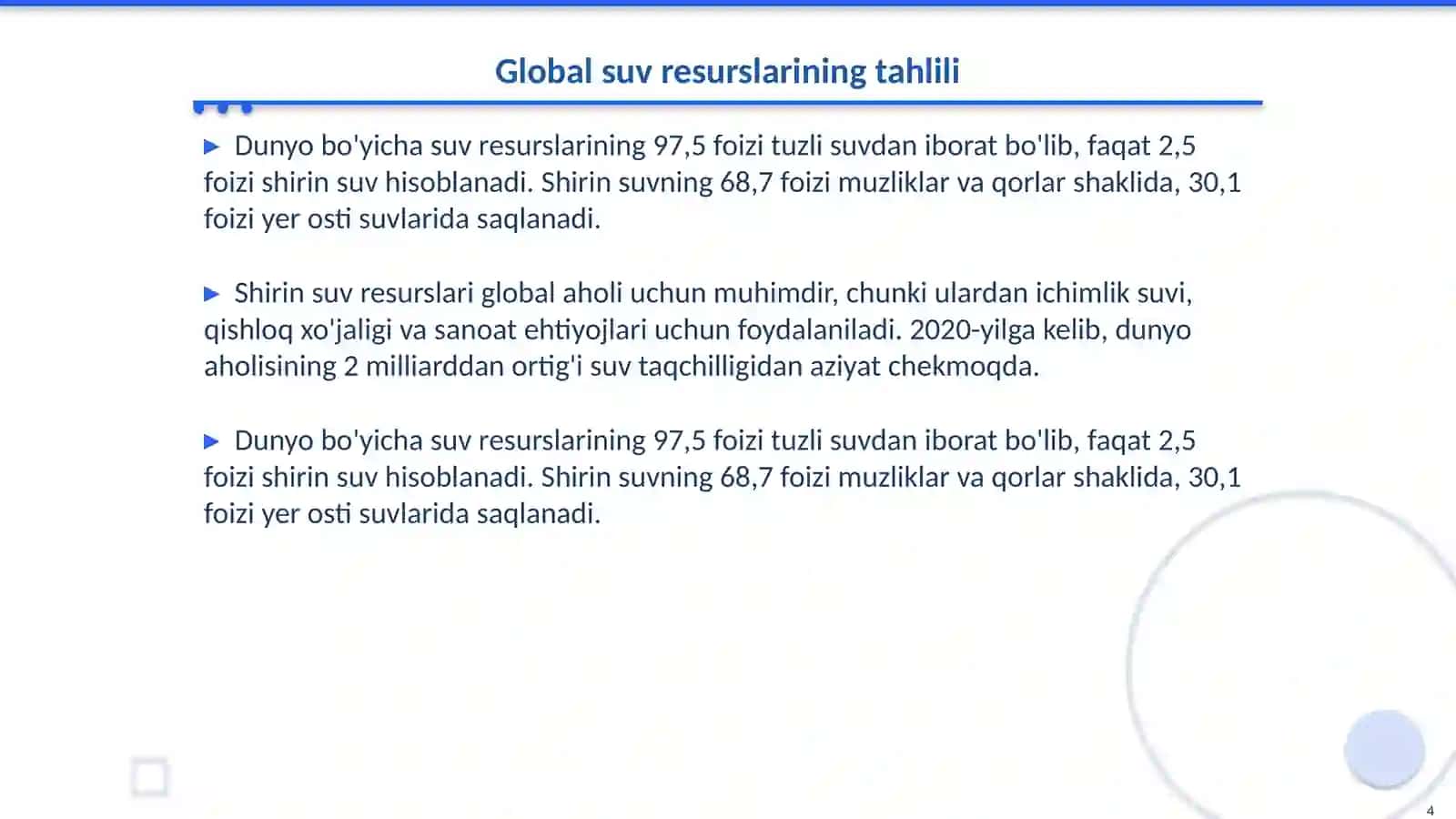 SUV AYLANISHI VA GLOBAL SUV RESURSLARI 4