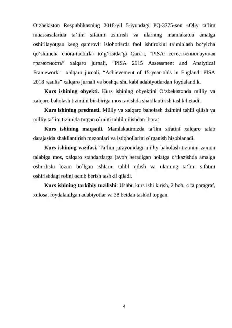 Ta’lim sifatini baholashning xalqaro tizimi 4
