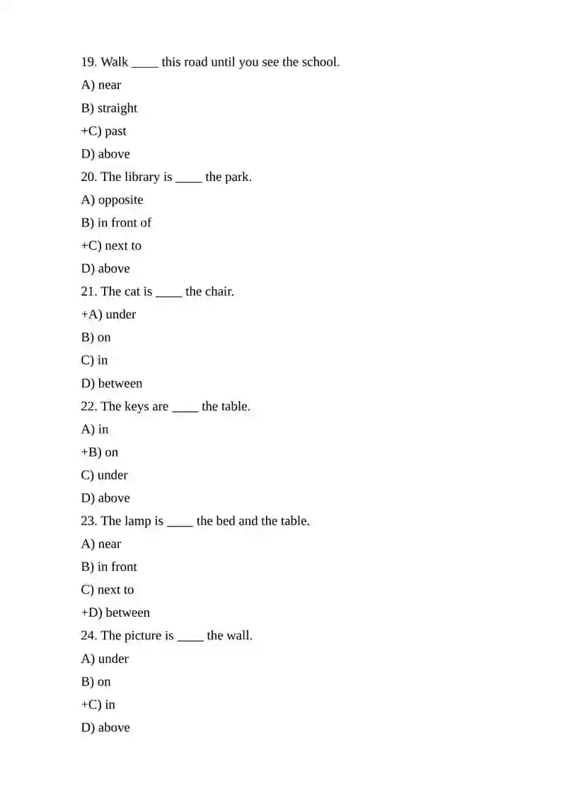 Ingliz tili grammatikasi bo'yicha test savollari 4