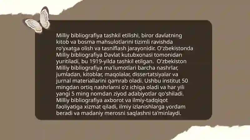 Oʻzbekistonda bibliografiya ishining hozirgi ahvoli 4
