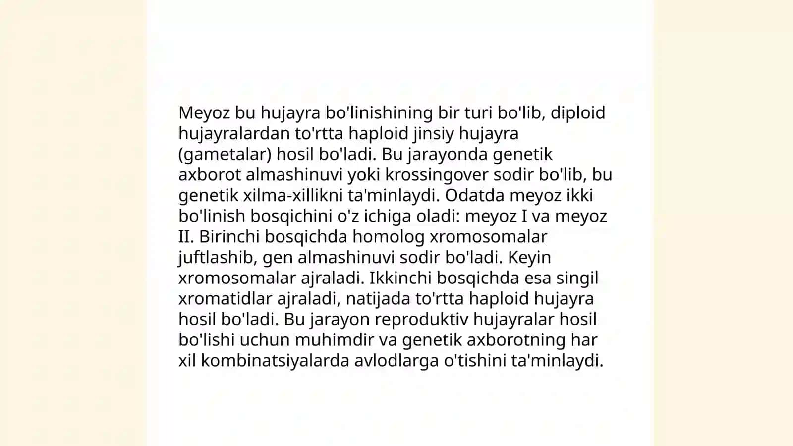 Meyoz.Uning biologik ahamyati 4