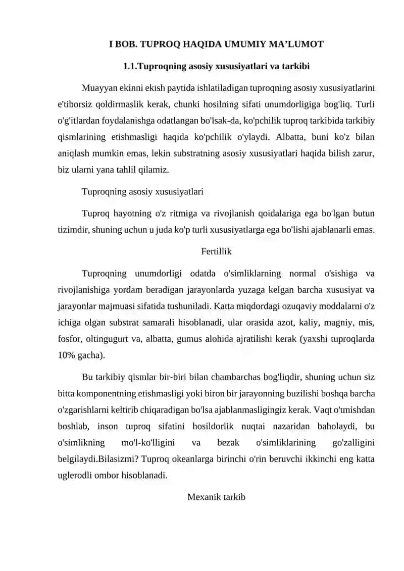 Tuproqning Kimyoviy Tarkibi 4