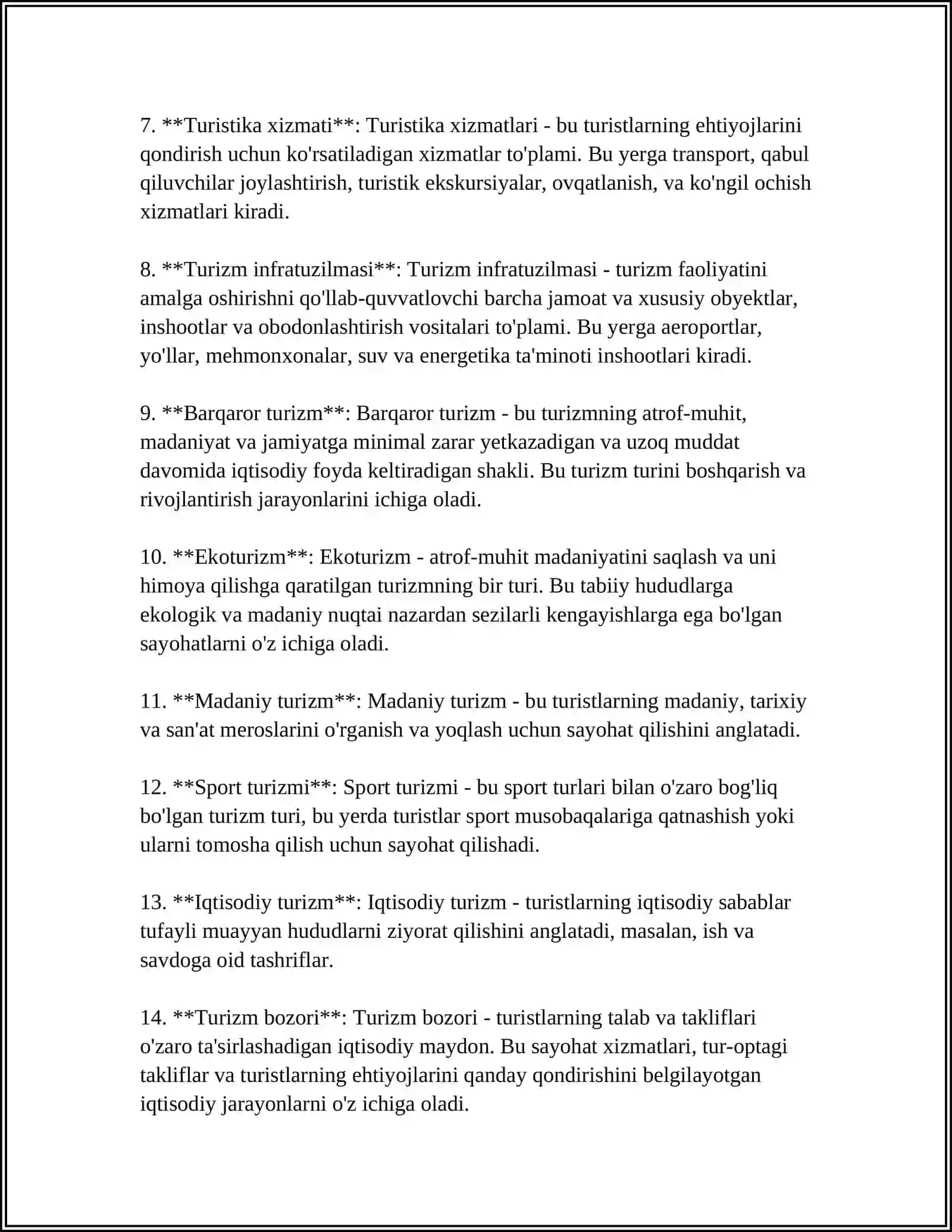 TURIZM NAZARIYASI VA UNING TURLARI 4