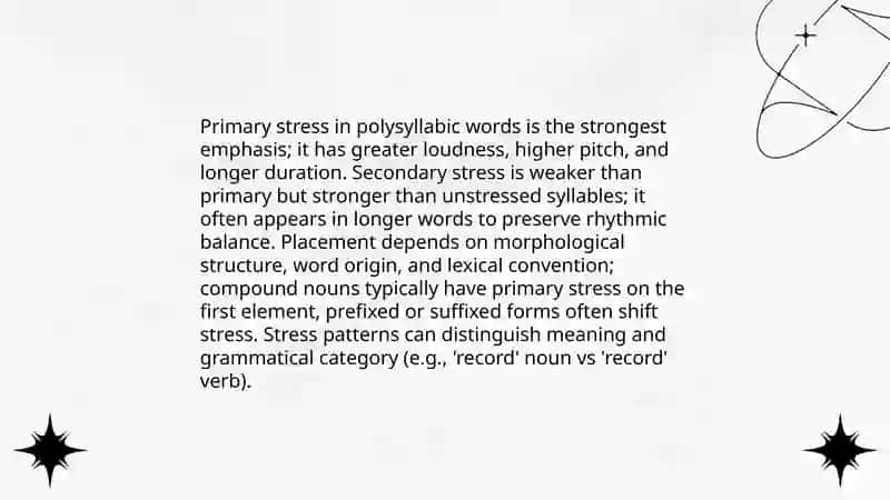 Suprasegmental Features in English: Stress, Rhythm, and Intonation 4