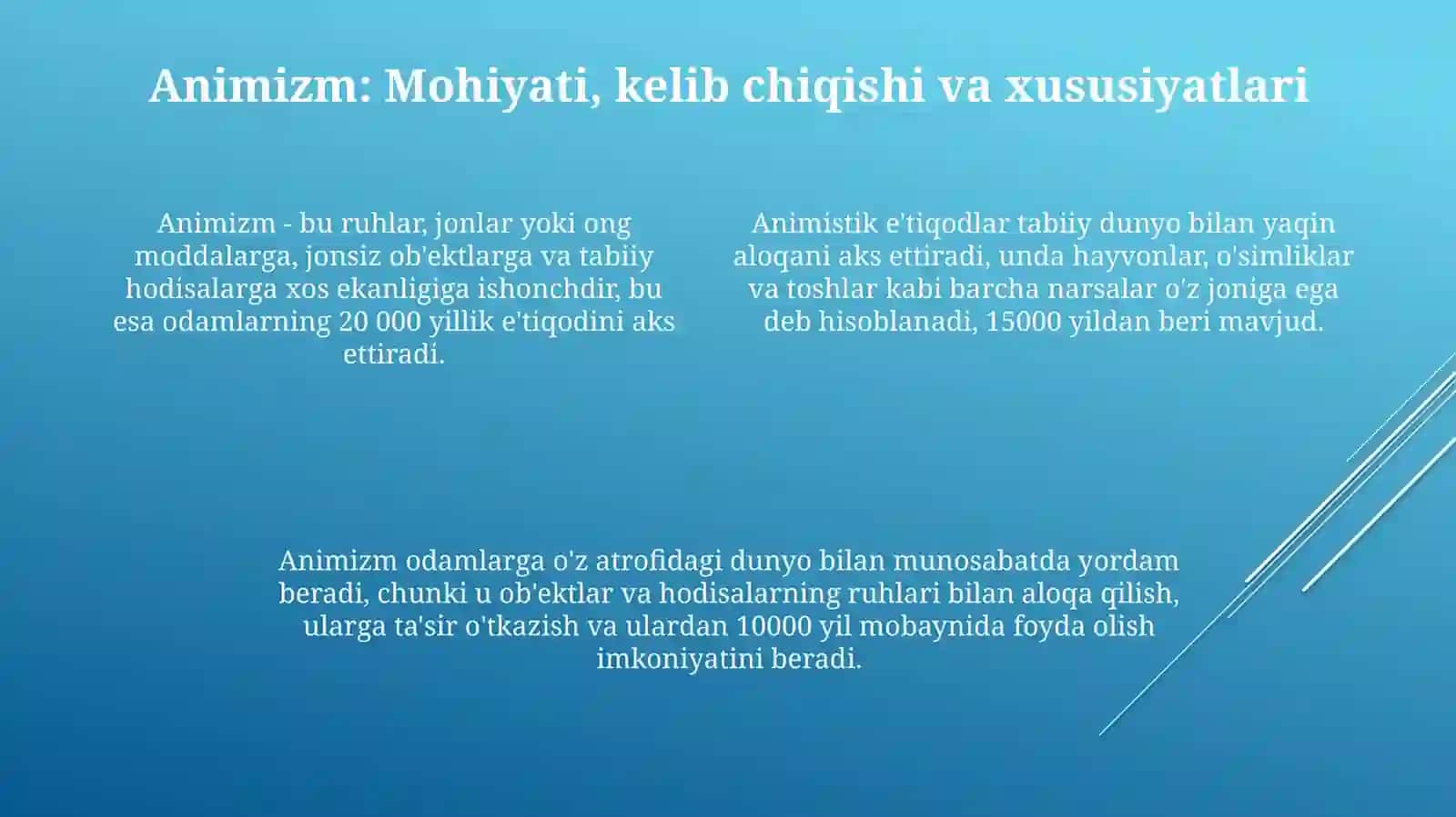 Ibtidoiy davr dinlari 4