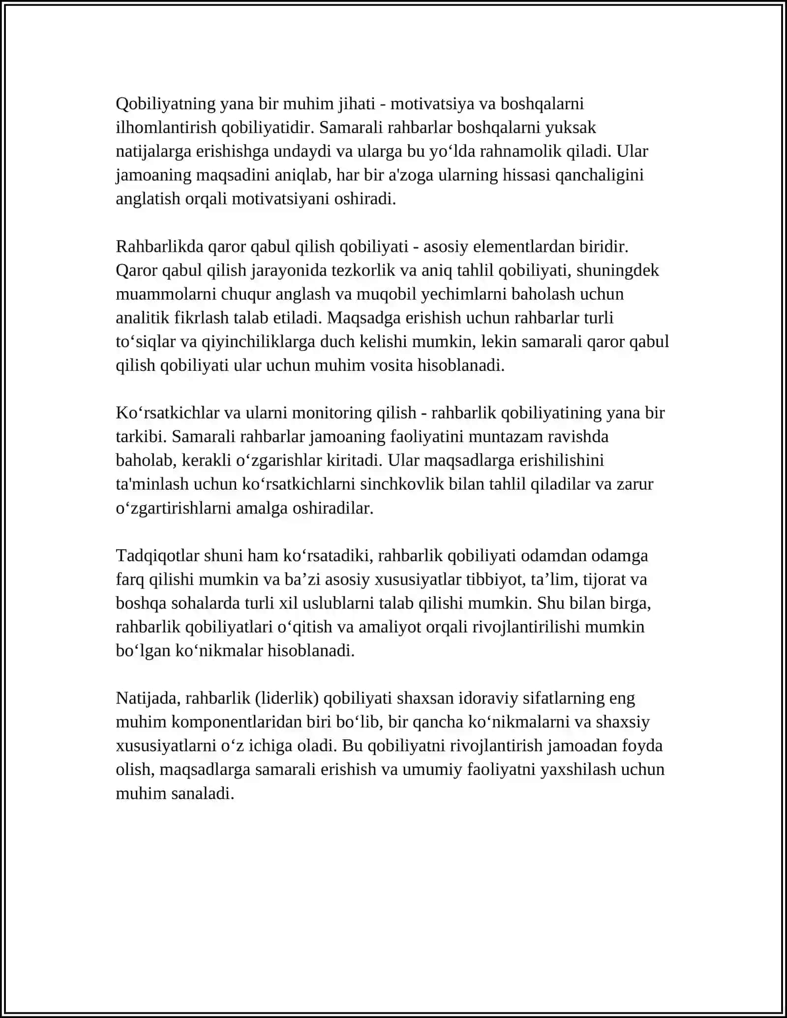 SHAXSNING IDORAVIY SIFATLARI 4