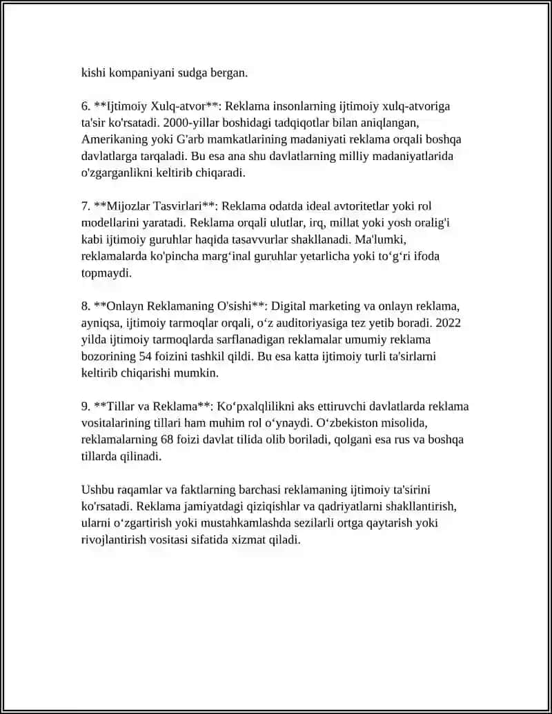 REKLAMANING IJTIMOIY MAZMUN MOHIYATI 4