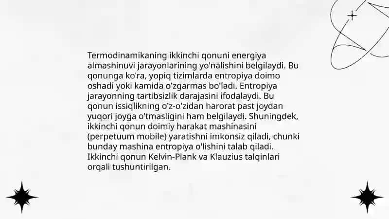 Termodinamika qonunlari 4