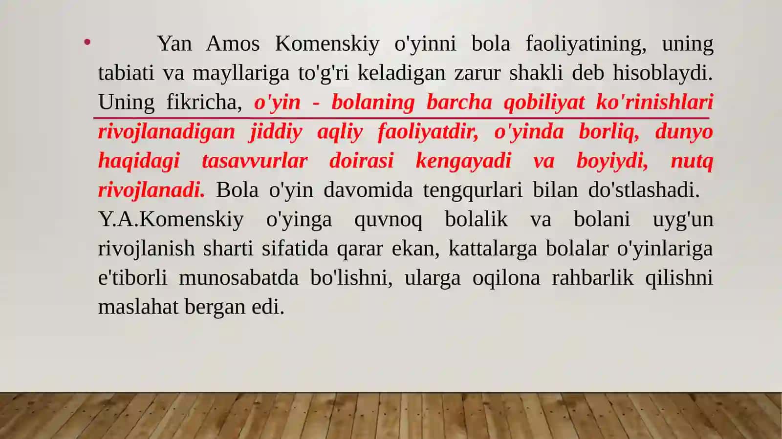 O’yinning bola faoliyati sifatidagi o’ziga xosligi 4