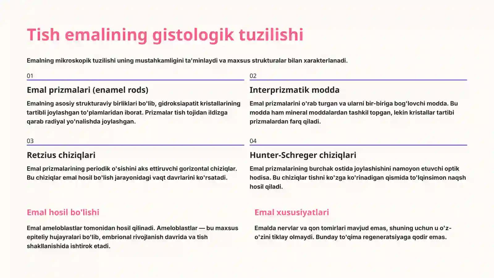 Tishlarning anatomiyasi va gistologiyasi 4