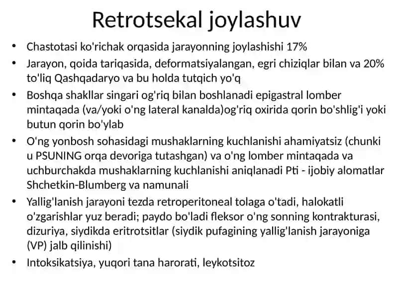 Oʻtkir appendisit atipik kechishi 4