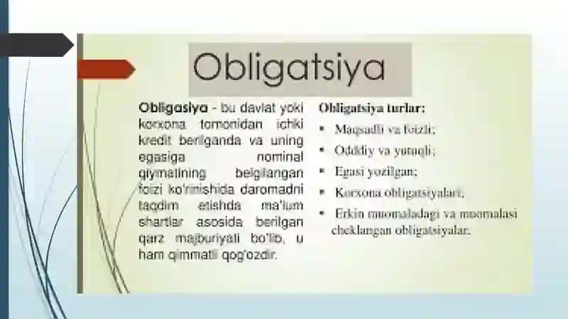 Obligatsiyalarni baholash va ularning o'ziga xos jihatlari 4
