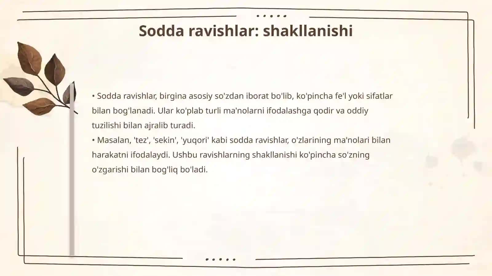Ravishlarning yasalishi 4