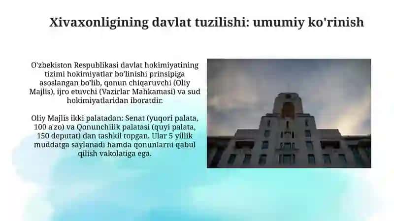 Xivaxonligining davlat boshqaruvi 4