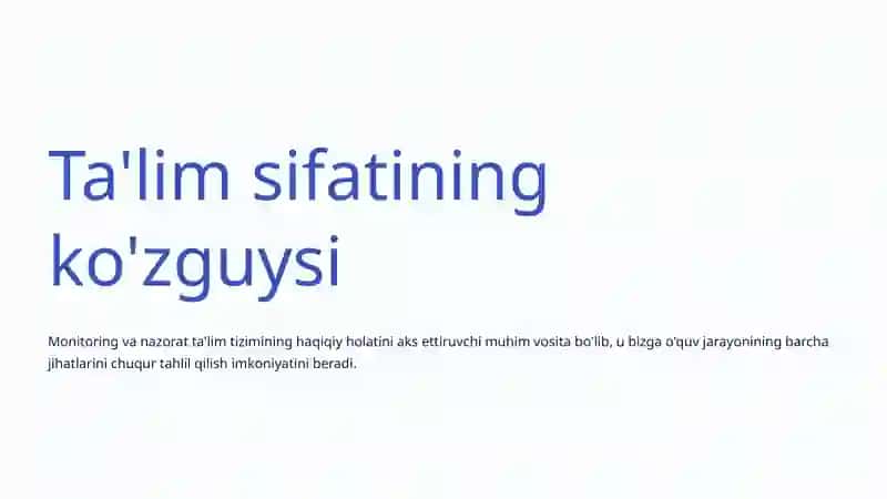 Ta'limda Monitoring va Nazorat: Sifatni Ta'minlash Asoslari 4