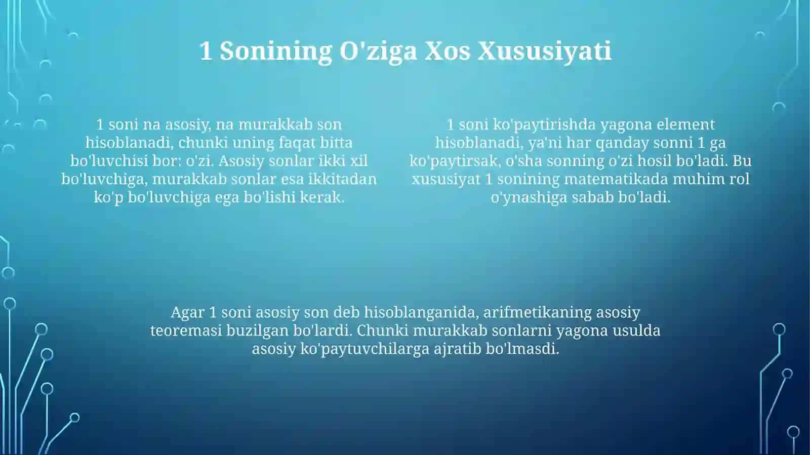 Asosiy va Murakkab Sonlar: Ta'riflar va Xususiyatlar 4