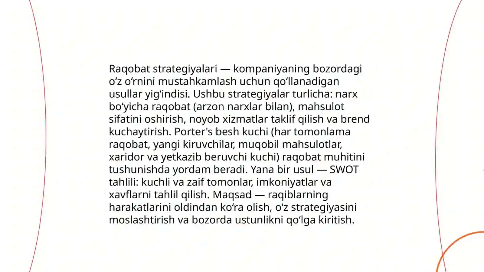 Bozor raqobati tahlili 4