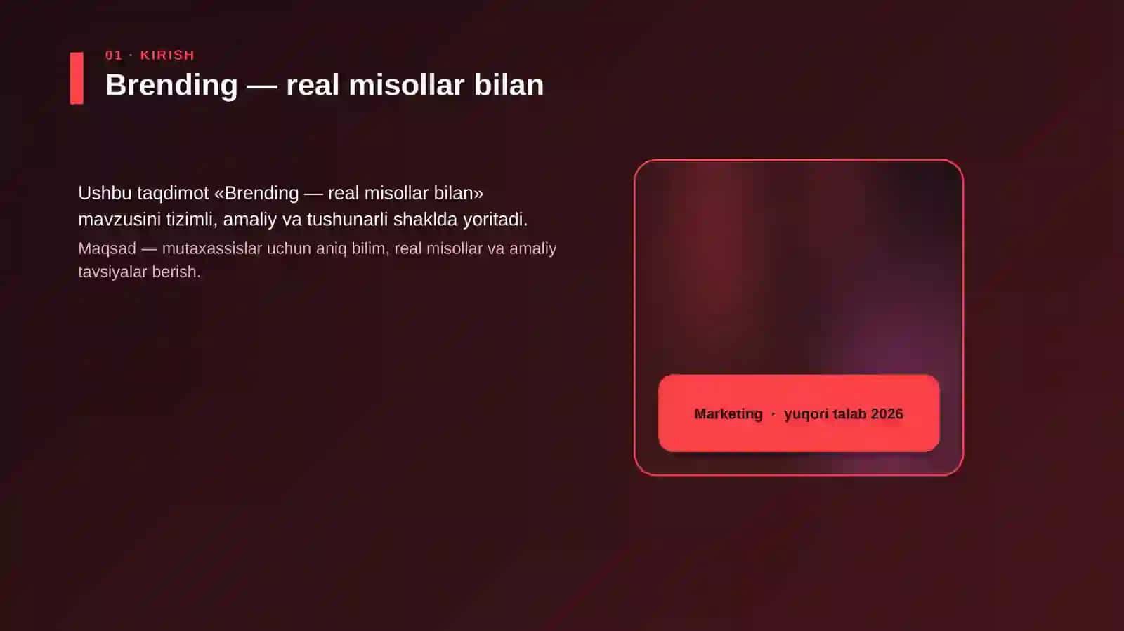 Brending — real misollar bilan 4