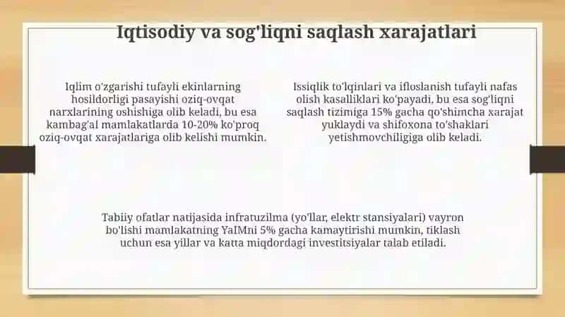 Iqlim o'zgarishi kimlarga qimmatga tushadi 4