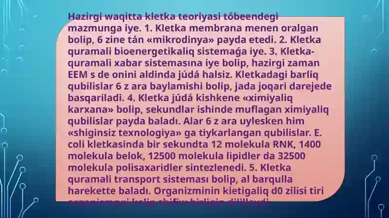 Kletka haqqında tusınık 4