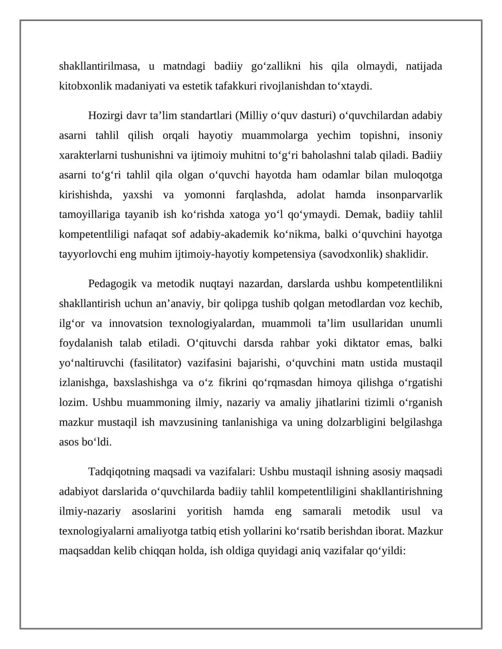 Qabul qildi: MUSTAQIL ISH 4