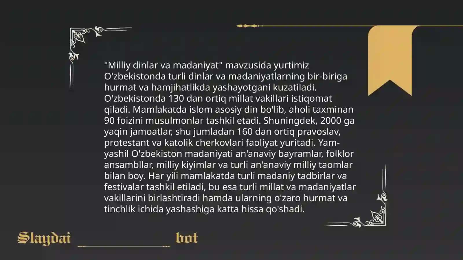 Milliy dinlar 4