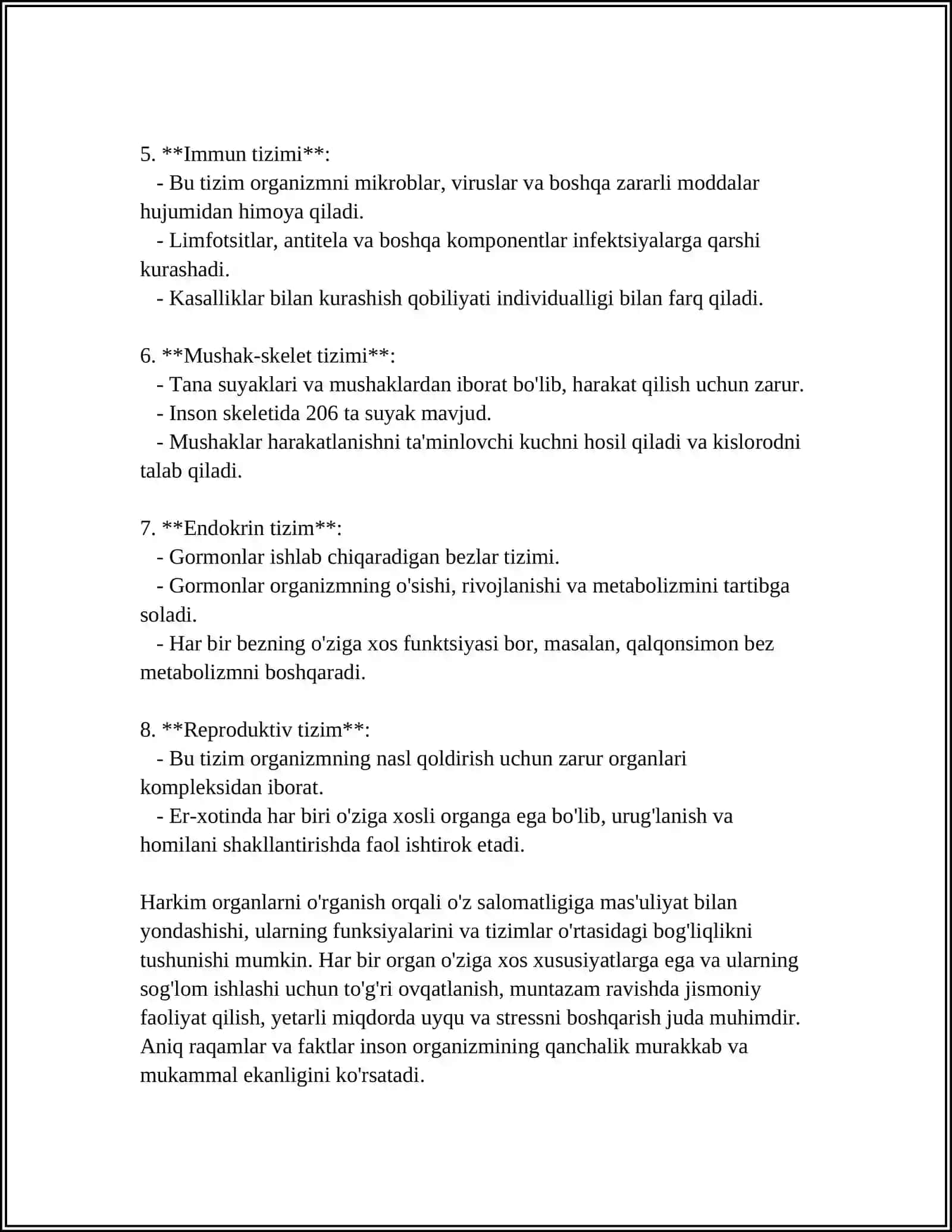 Harkim o'z organini orar 4