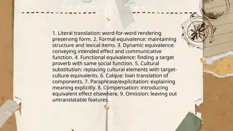 Methods of translating realisms, phraseological units, proverbs and sayings written translation 4