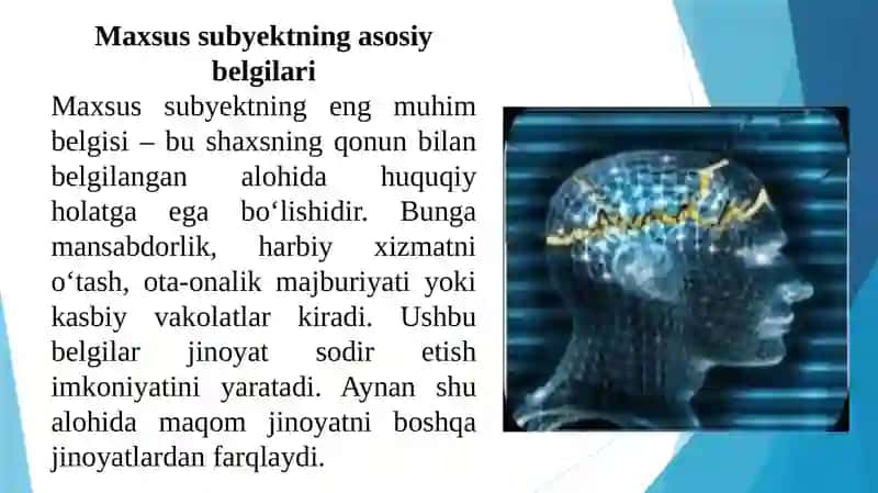 Maxsus subyektli jinoyatlar 4